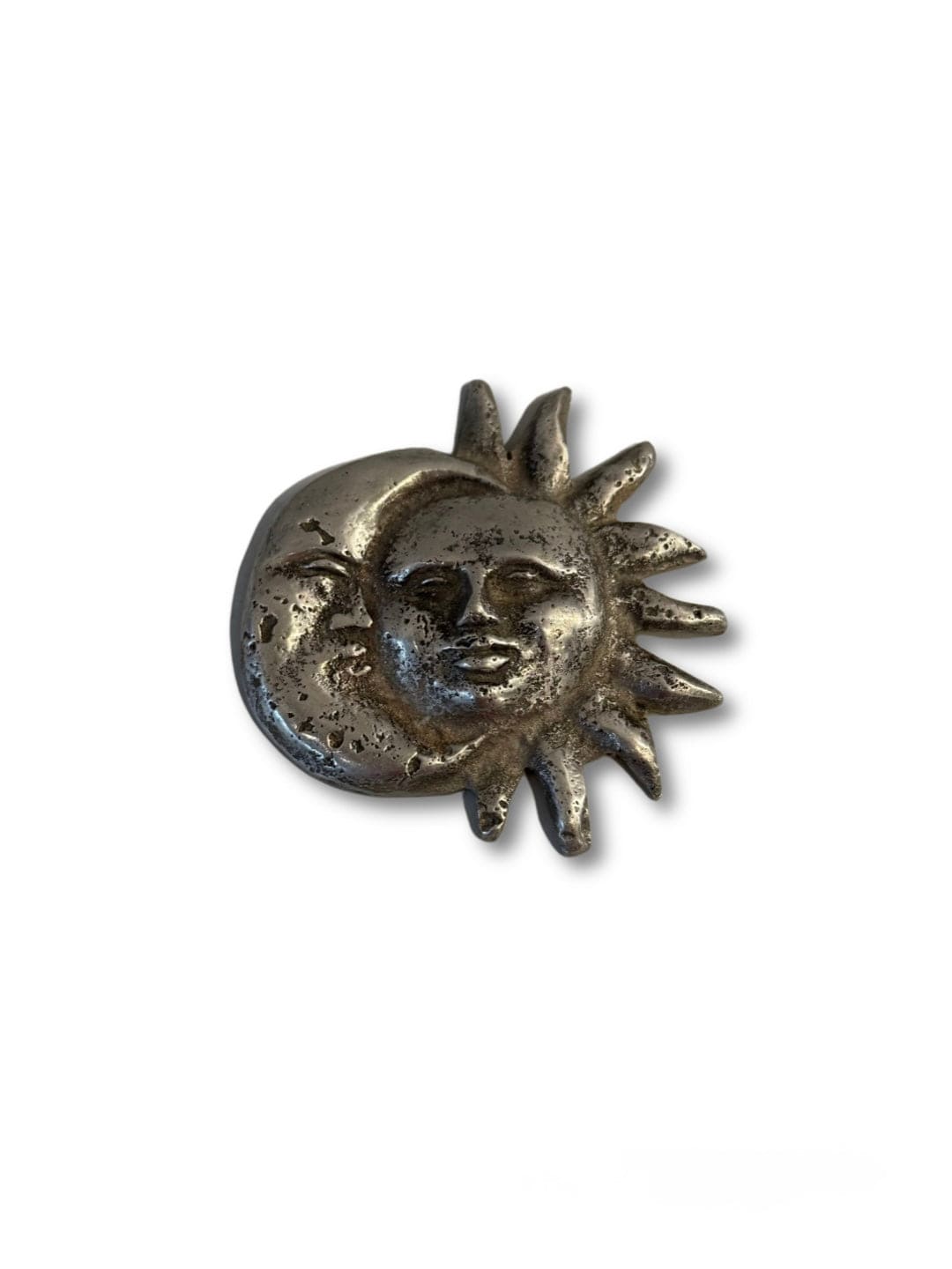 Case Study Objects Pewter sun and moon La Bomba Floristry Vancouver Canada Pewter sun and moon