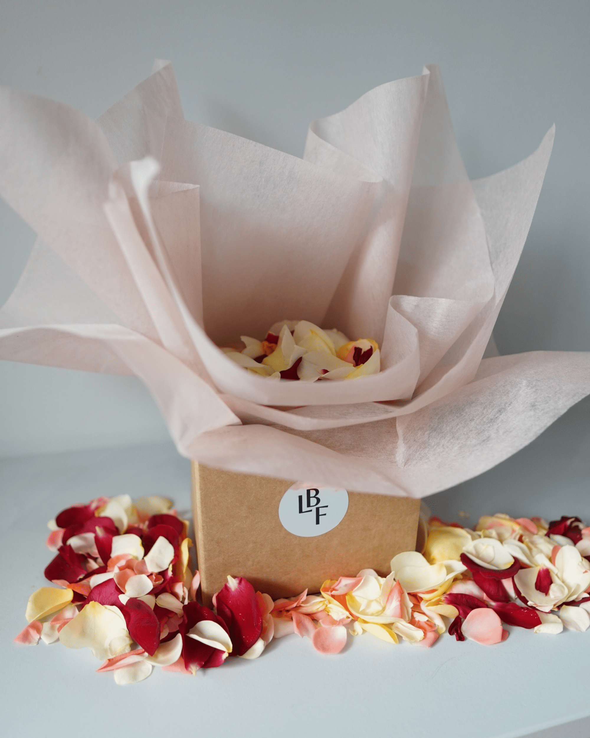 La Bomba Floristry Arrangements Box of Rose Petals La Bomba Floristry Vancouver Canada Box of Rose Petals