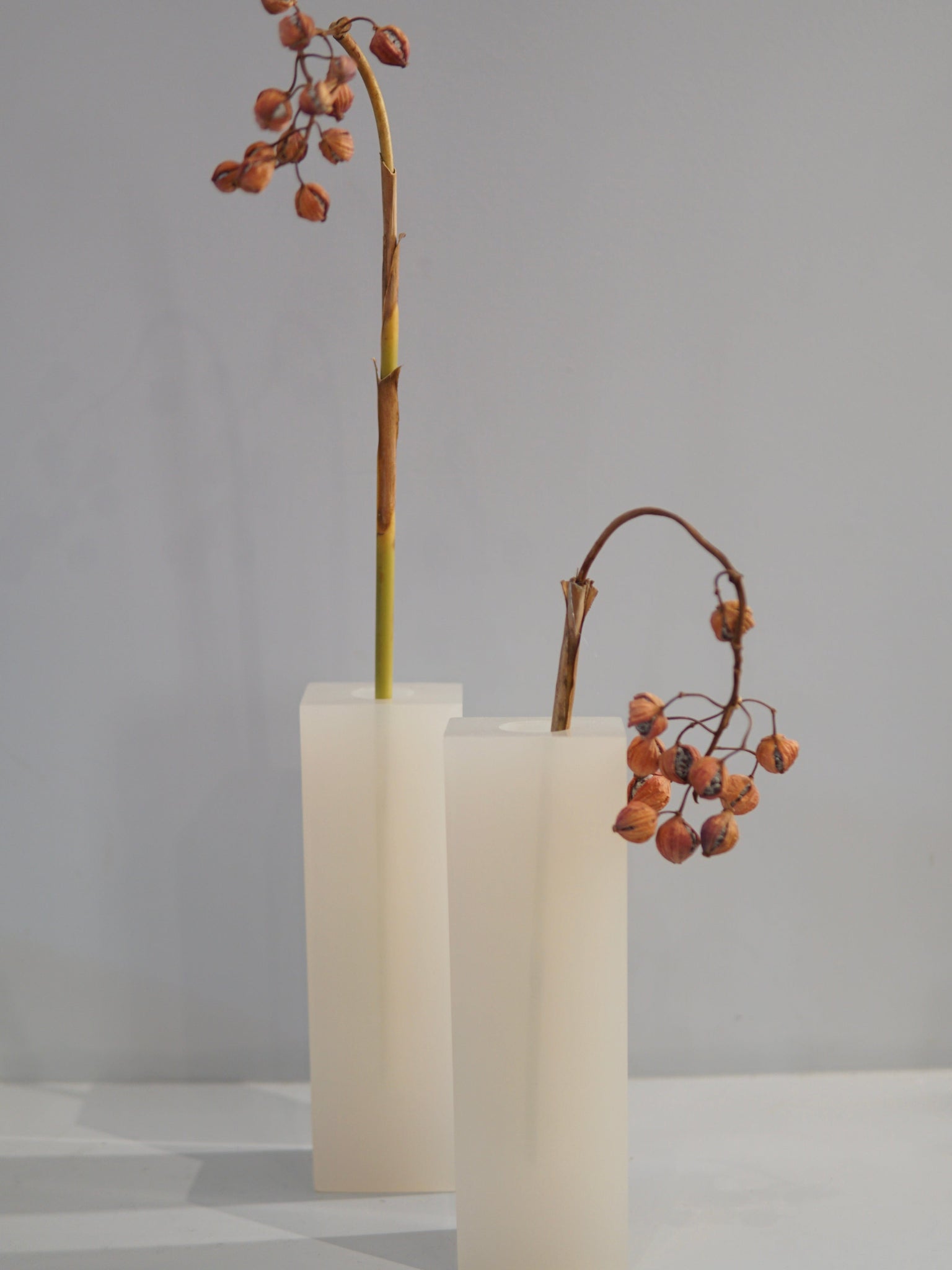 Urban Eden Resin Column Vase - Milky White La Bomba Floristry Vancouver Canada Resin Column Vase - Milky White